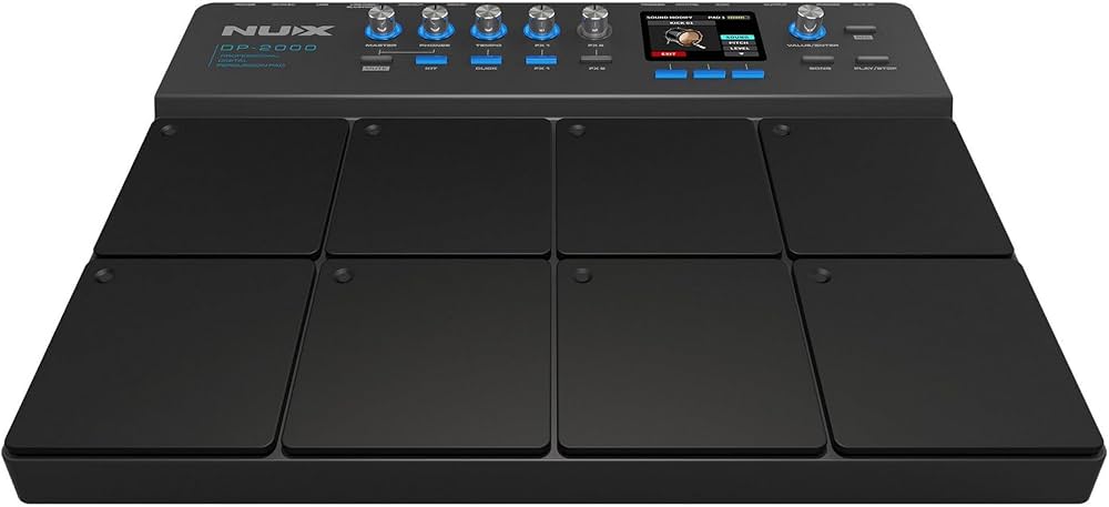 multipad NUX DP-2000 con 8 pad. È un potente pad integrato per percussioni. Con i suoi 8 pad indipendenti equipaggiati con sensori di velocità, il DP-2000 non solo include i campioni di batteria acustica di alto livello del kit DM-8 ma...